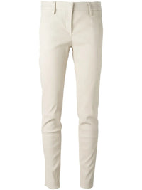 Brunello Cucinelli Leather Slim Fit Trousers