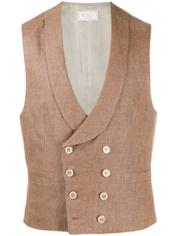 Brunello Cucinelli Double-Breasted Shawl-Lapel Waistcoat