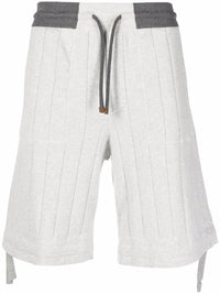Brunello Cucinelli Ribbed Drawstring Cotton Shorts