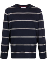 Brunello Cucinelli Striped Crew Neck Jumper