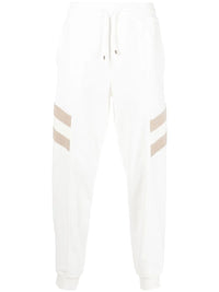 Brunello Cucinelli Stripe-Print Cotton Track Pants