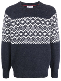 Brunello Cucinelli Intarsia-Knit Wool-Blend Jumper