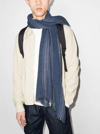 Brunello Cucinelli Striped Silk-Blend Scarf