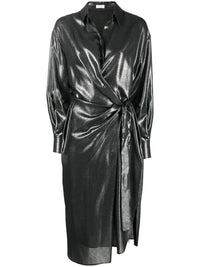 Brunello Cucinelli Shiny Wrap Dress