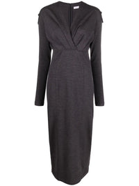 Brunello Cucinelli V-Neck Knitted Dress