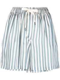 Brunello Cucinelli Striped Drawstring-Waist Shorts