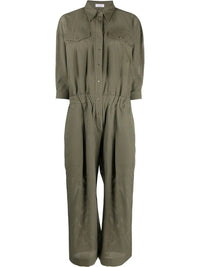 Brunello Cucinelli Perforated Straight-Leg Jumpsuit