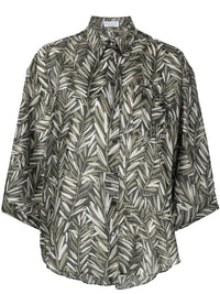 Brunello Cucinelli Printed Silk Shirt