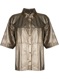 Brunello Cucinelli Perforated Suede Shirt Jacket