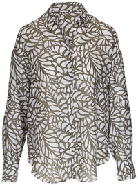 Brunello Cucinelli Botanical-Print Silk Shirt