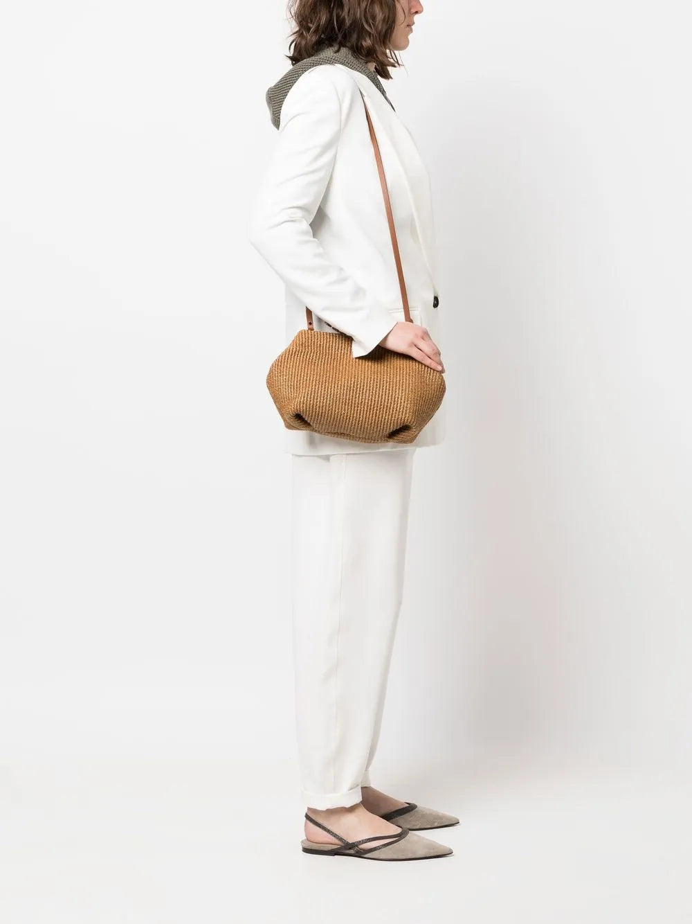 Brunello Cucinelli Woven Monili-Chain Bag
