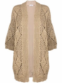 Brunello Cucinelli Open-Knit Cardigan Coat