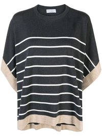 Brunello Cucinelli Striped Sleeveless Top