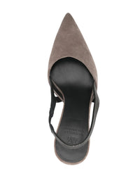 Brunello Cucinelli Pointed-Toe Suede Pumps