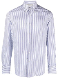 Brunello Cucinelli Striped Long-Sleeve Shirt