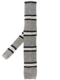 Brunello Cucinelli Cotton-Linen Stripe Knit Tie