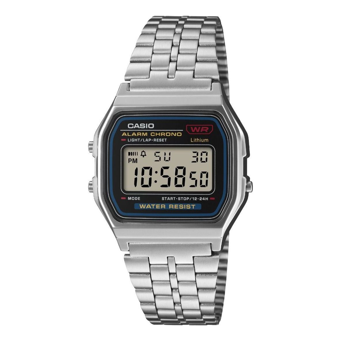 CASIO Vintage A159 Series 'Silver Black' A159WE-1