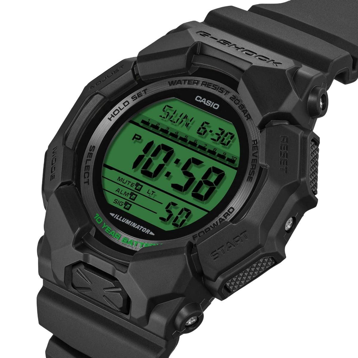 CASIO G-Shock GD-010 Series Digital 'Black Green' GD-010BEG-1