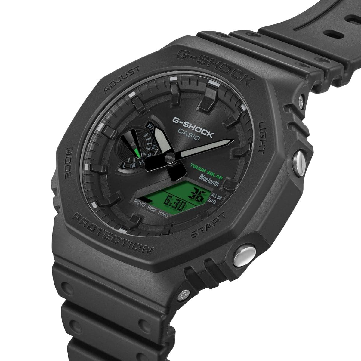 CASIO G-Shock GA-2100 Series Analog-Digital 'Black Green' GA-B2100BEG-1A