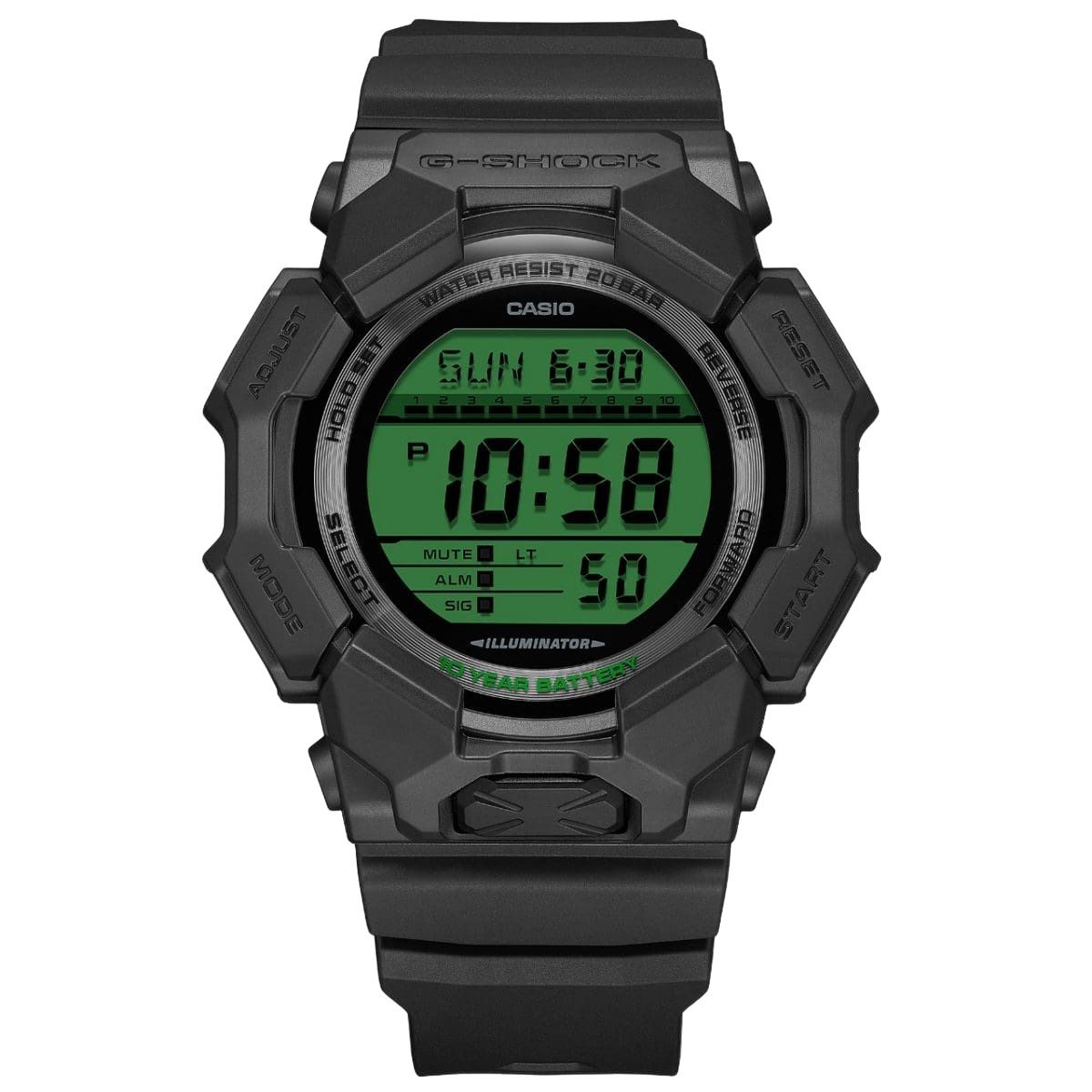 CASIO G-Shock GD-010 Series Digital 'Black Green' GD-010BEG-1