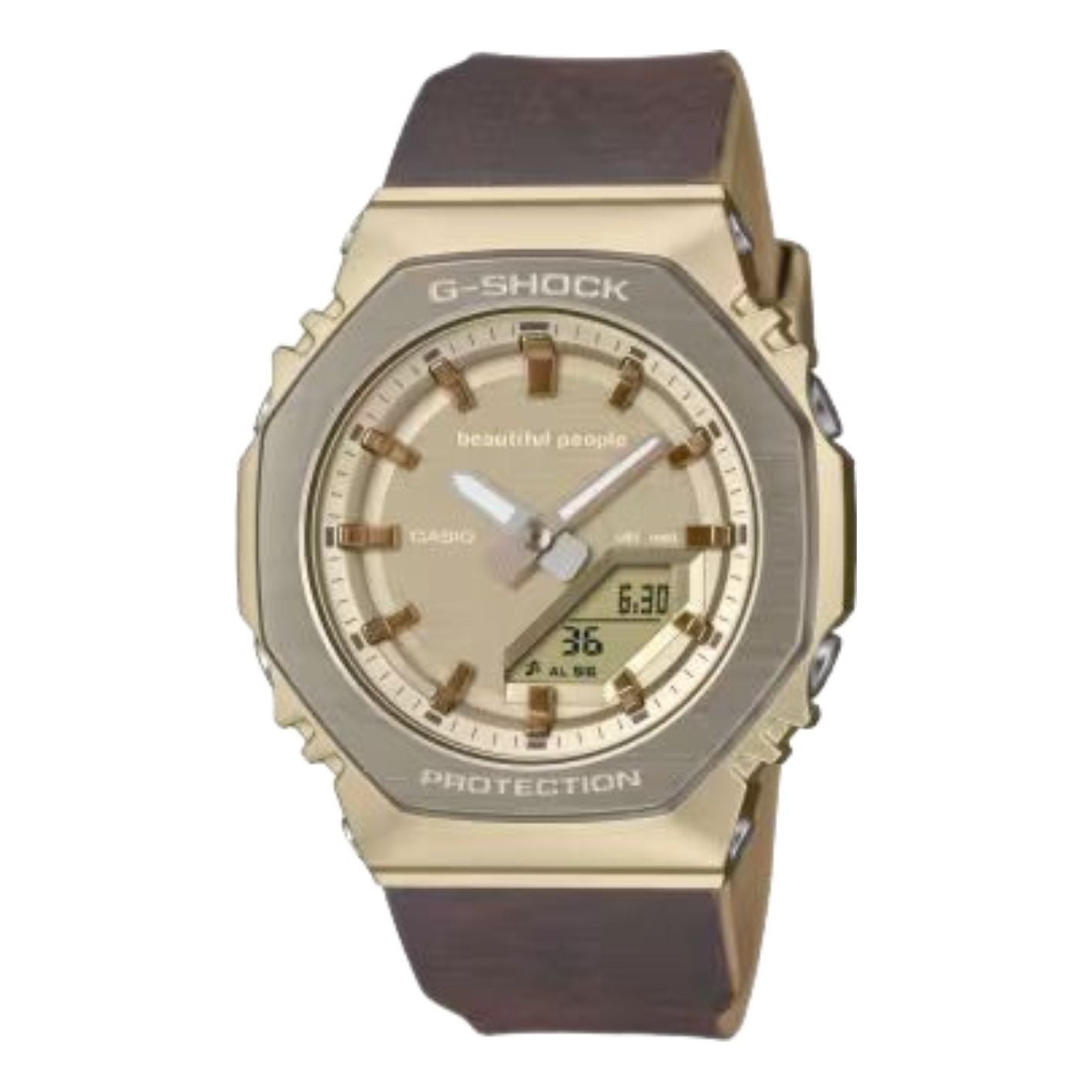 CASIO x Beautiful People G-Shock GM-S2110 Series Analog-Digital 'Gold Brown' GM-S2110BP-5A