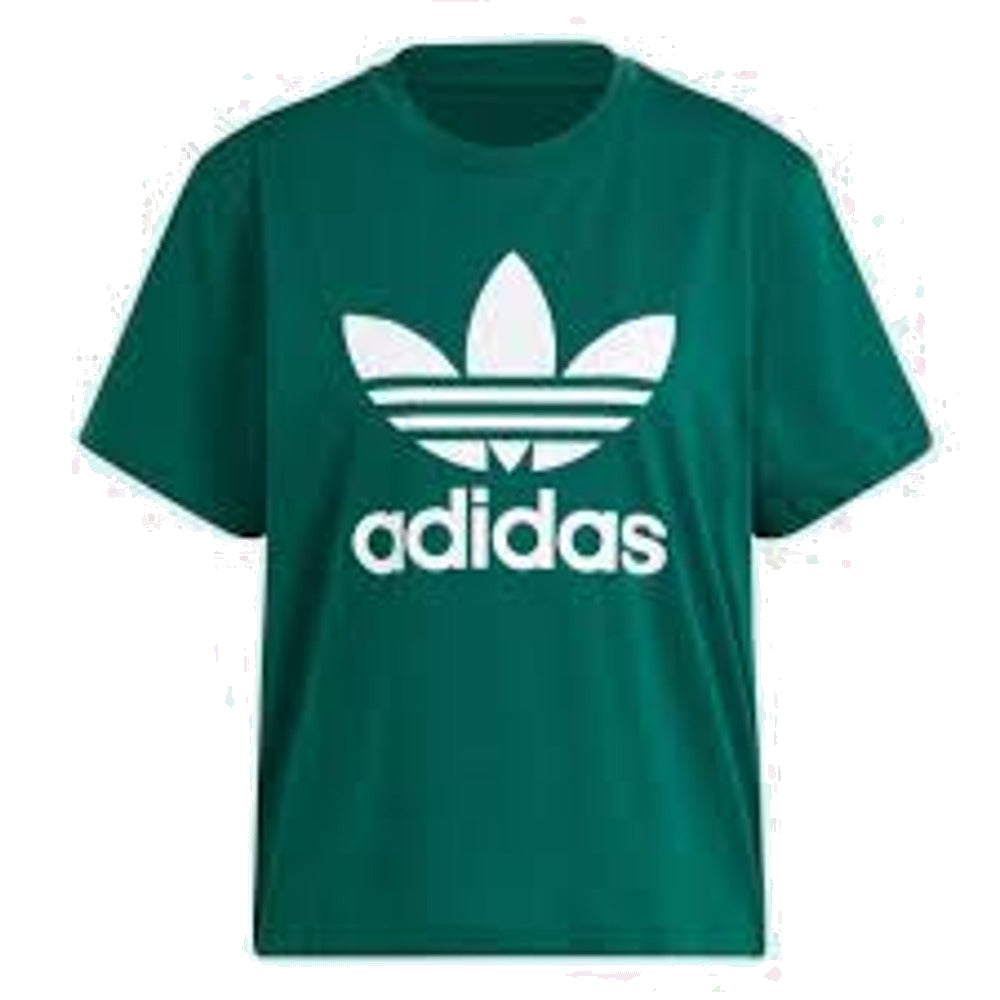 (WMNS) adidas Adicolor Trefoil Boxy T-Shirt Asia Sizing 'Green White' IN8434
