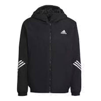 adidas Back to Sport Hooded Jacket Asia Sizing 'Black White' HG6010