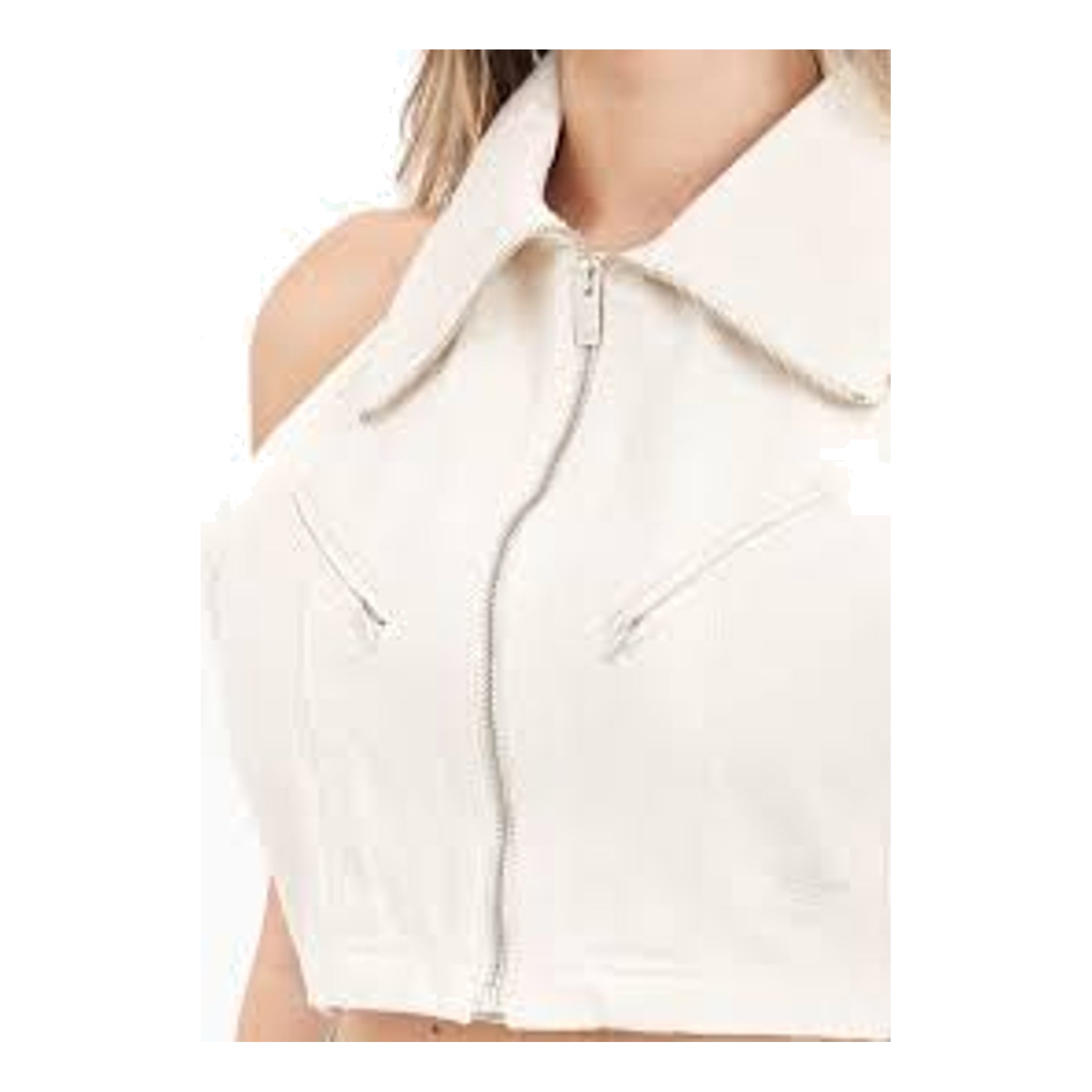 (WMNS) adidas Fashion Montreal Denim Cropped Vest Asia Sizing 'White' IS3580