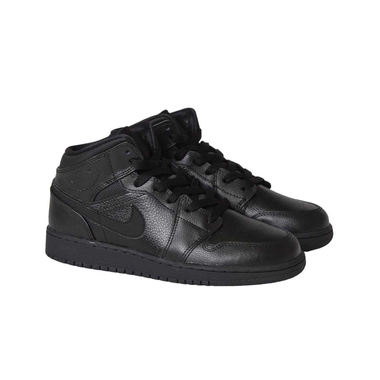 (GS) Air Jordan 1 Retro Mid 'Triple Black' 547255-030
