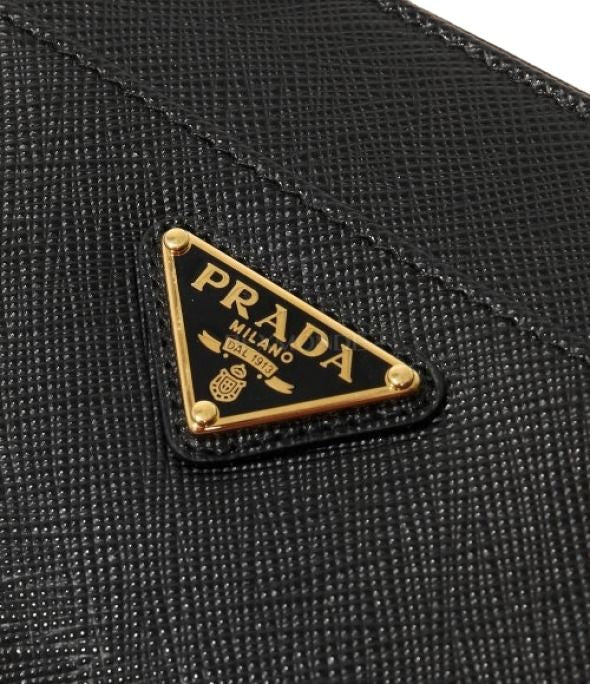 (WMNS) PRADA SS26 Small Saffino Leather Zipper Wallet 'Black' 1ML060-QHH-F0002