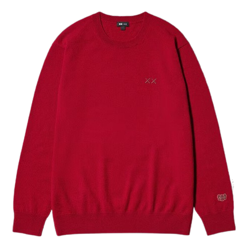 Uniqlo x KAWS WINTER Cashmere Crew Neck Sweater 'Red' 485272-RED