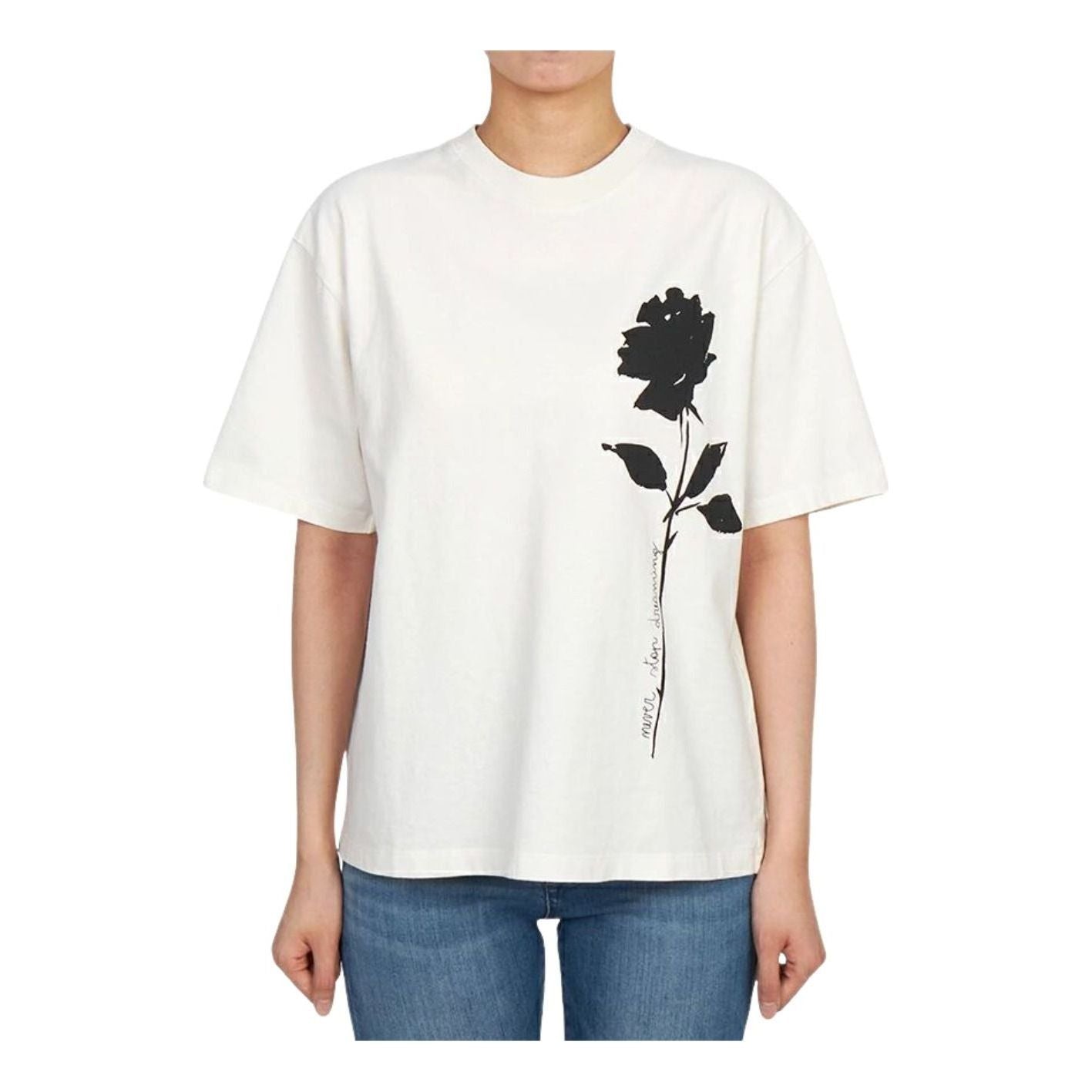 (WMNS) Golden Goose Short Sleeve T-Shirt 'Ivory' GWP01874-P002127-82432