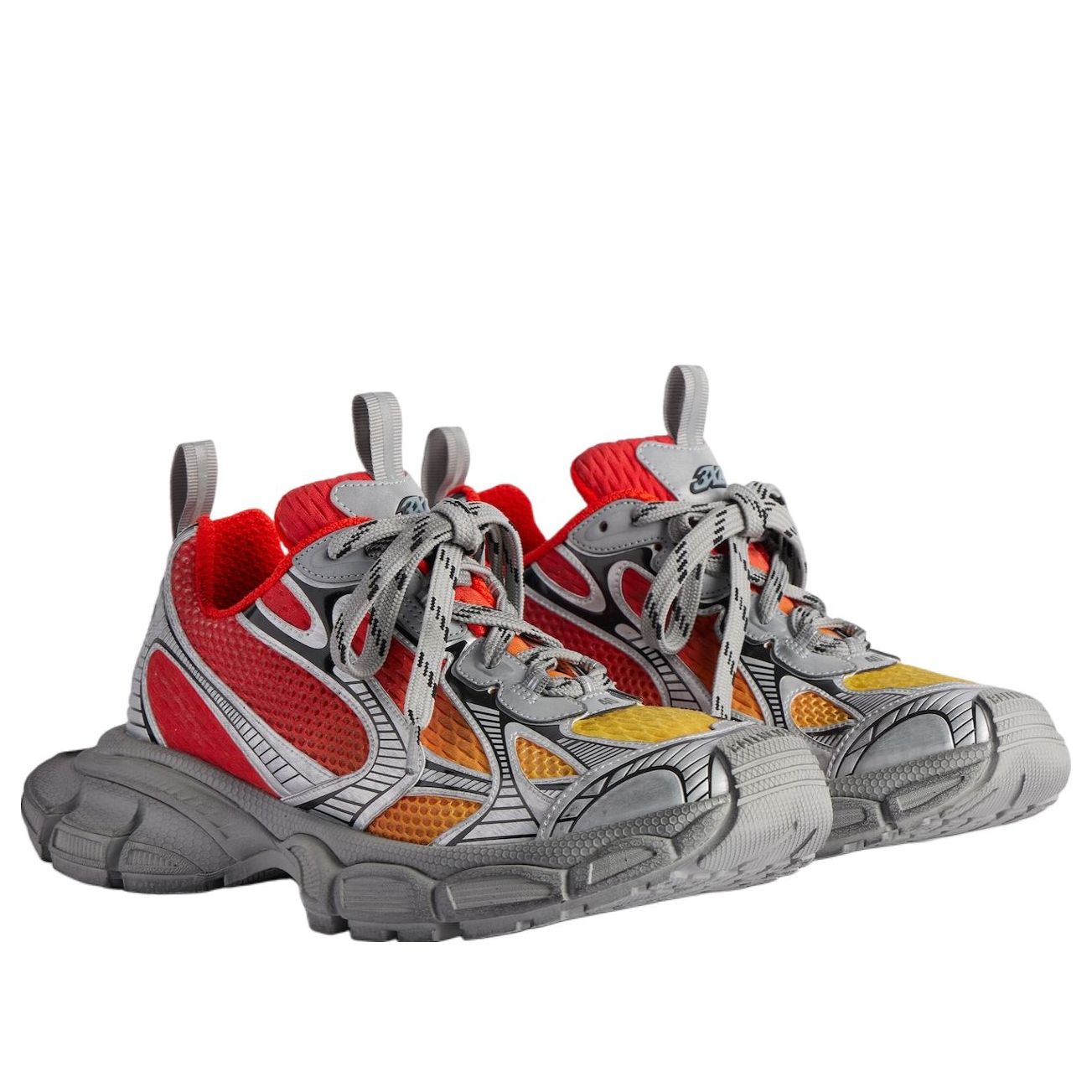 Balenciaga 3XL Gradient Sneakers 'White Red Orange' 734734W3XGM6711