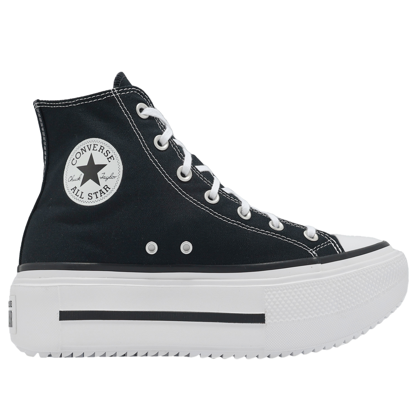 Converse Chuck Taylor All Star Lift Double Stack Hi 'Black White' A12975C