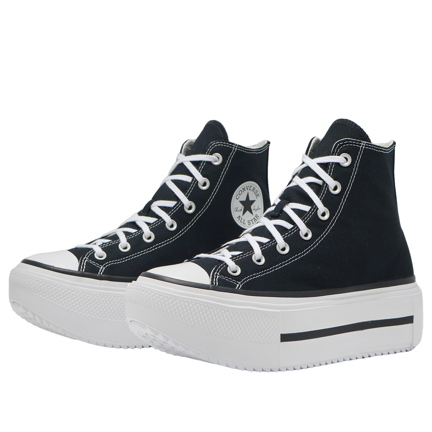 Converse Chuck Taylor All Star Lift Double Stack Hi 'Black White' A12975C