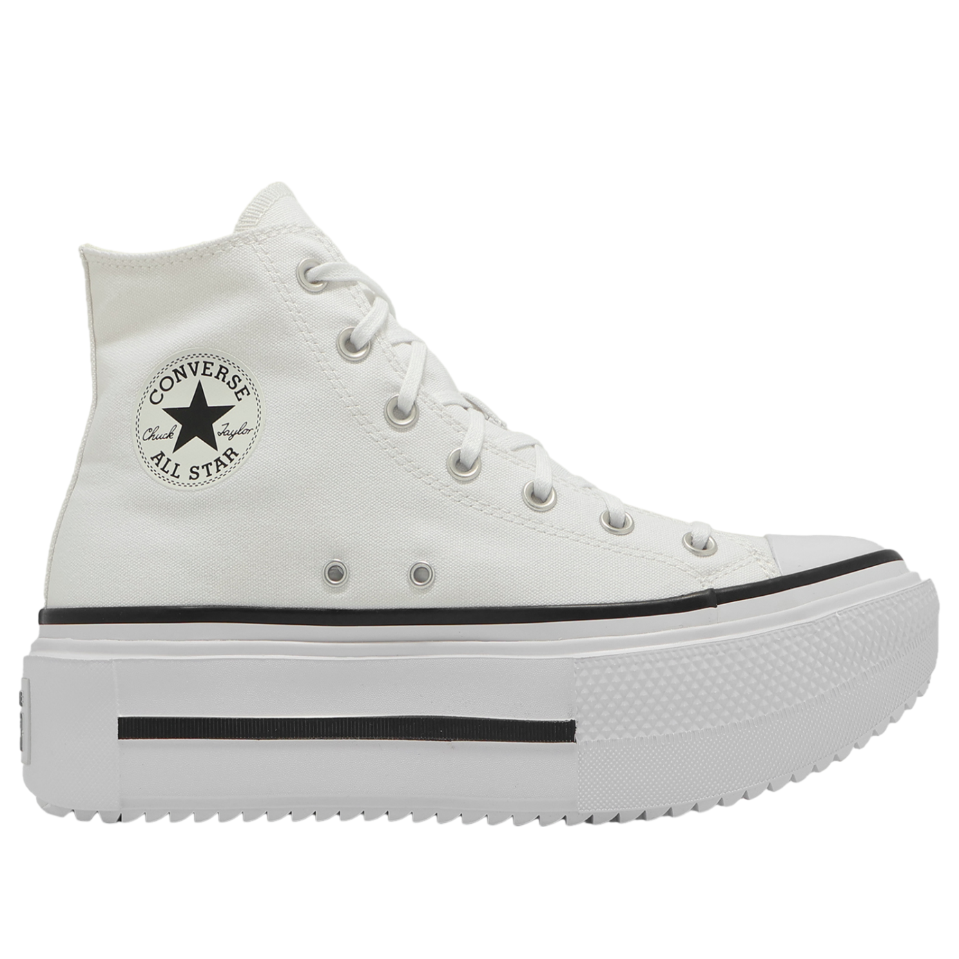 Converse Chuck Taylor All Star Lift Double Stack Hi 'White Black' A12976C