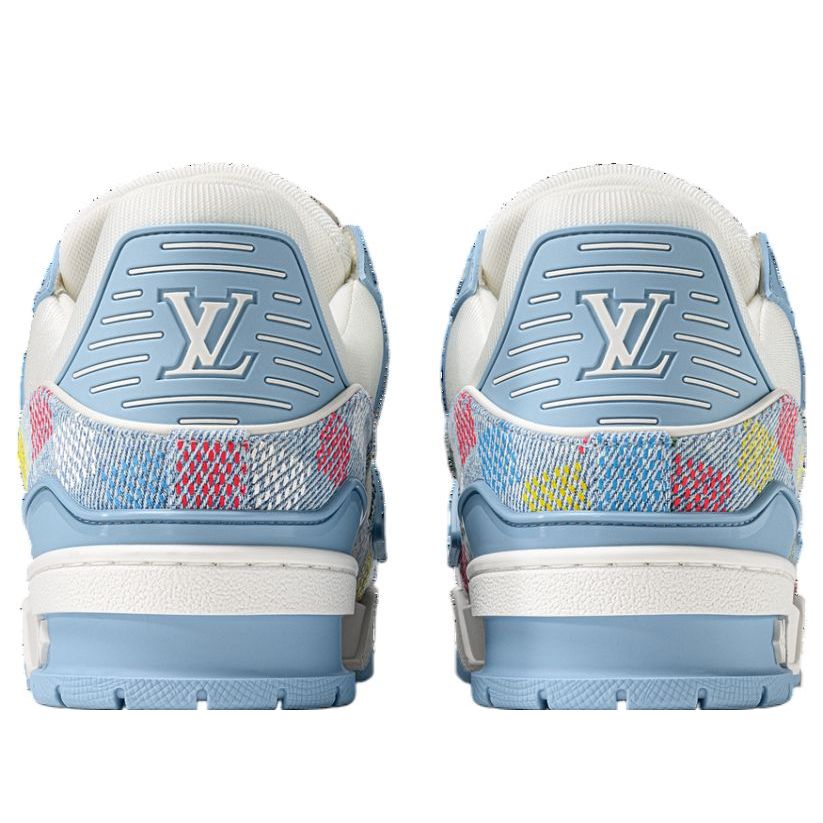 LOUIS VUITTON Denim Demier LV Trainer 'Blue Multi' 1AHCYB