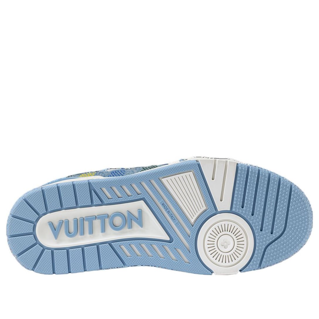 LOUIS VUITTON Denim Demier LV Trainer 'Blue Multi' 1AHCYB