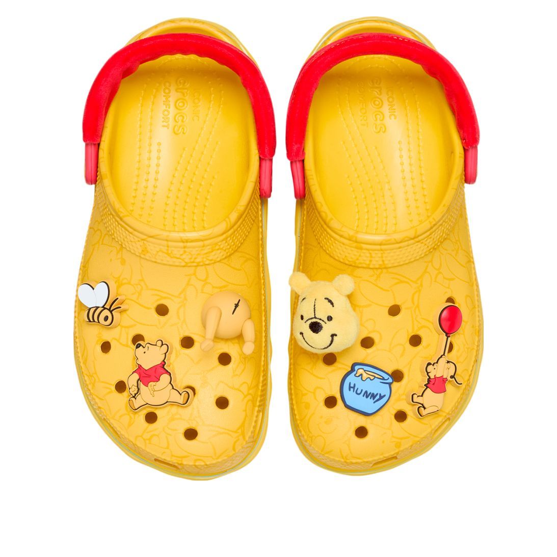 (WMNS) Crocs x Disney Winnie the Pooh Classic Platform Clog 'Yellow Red' 211092-90H