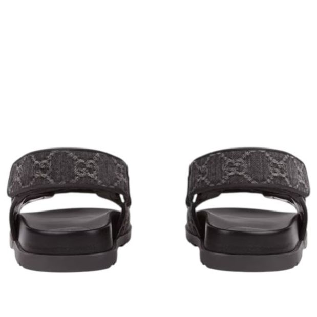 Gucci GG Sandals 'Black Grey Denim' 771575-FACVP-8446
