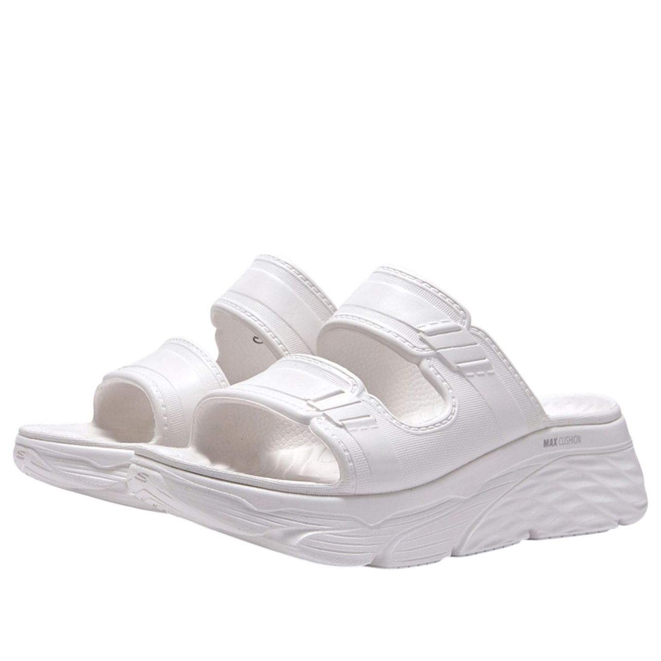 (WMNS) Skechers Max Cushioning Foamies 'White' 111125-WHT