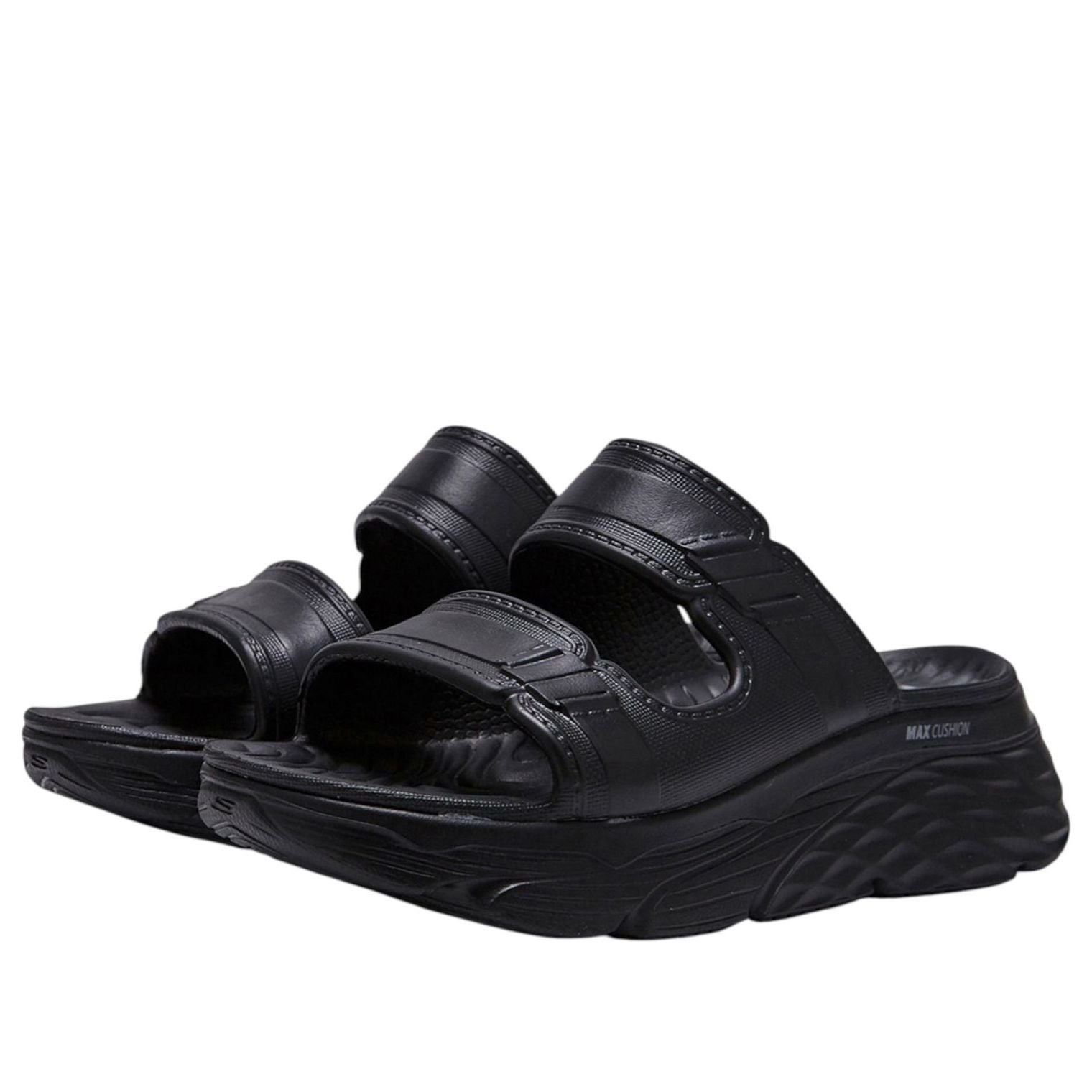 (WMNS) Skechers Max Cushioning Foamies 'Black' 111125-BBK
