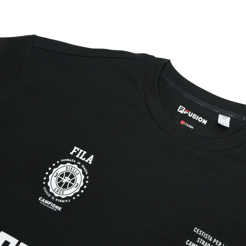FILA FUSION Retro Time Tee 'Black' T11M325105F-BK