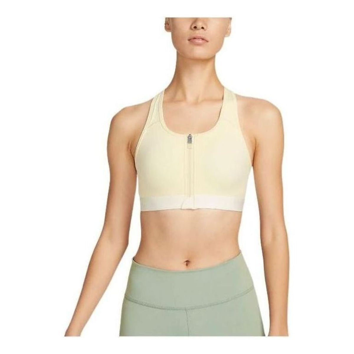(WMNS) Nike Sportswear Dry Fit Swoosh Zipper Front Bra 'Beige' DD1206-113