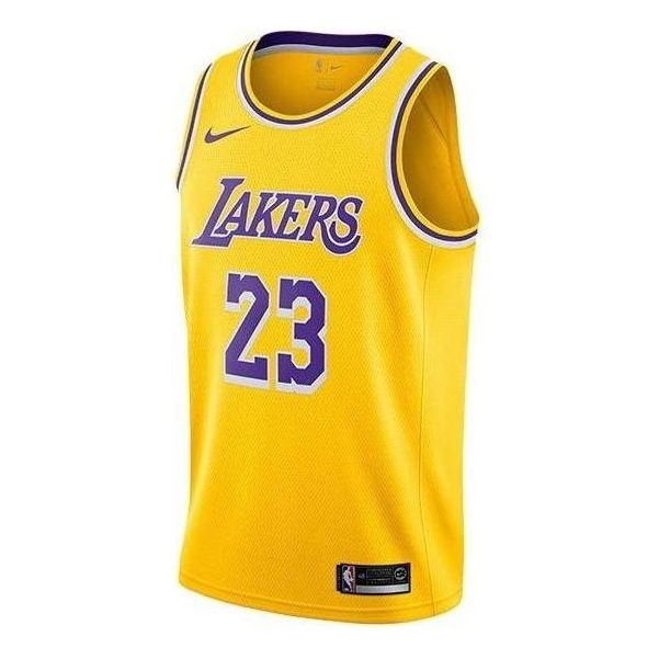 Nike x NBA Los Angeles Lakers Icon Edition Swingman Jerseys 'Yellow' AA7100-728