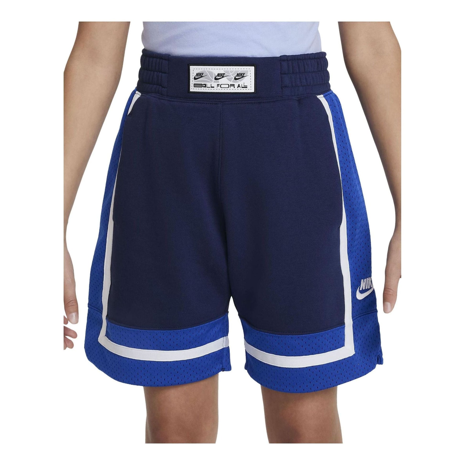 (GS) Nike Fleece Basketball Shorts 'Blue White' FB1065-410