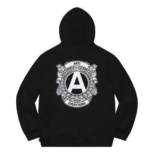 Supreme Anti Hooded Sweatshirt 'Black White' SUP-FW20-344