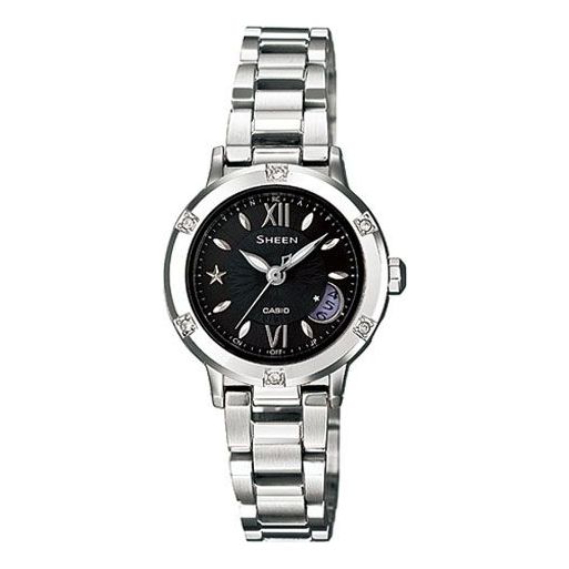 CASIO Waterproof SHEEN Sapphire Crystal Solar Powered Stainless Steel Strap Black Analog SHW-1502D-1A