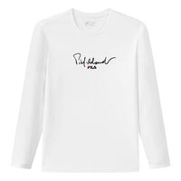 FILA Logo Embroidered Loose Round Neck Long Sleeves White F11M118232F-WT