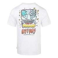 adidas originals Roanoke Graffiti Printing Short Sleeve White DU8350
